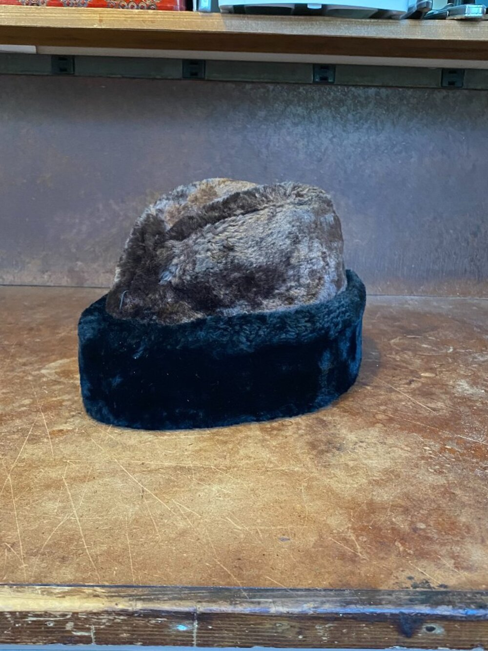 Vintage Faux Fur Karakul Boyarka Russian Hat Cossack Ambassador Trapper
